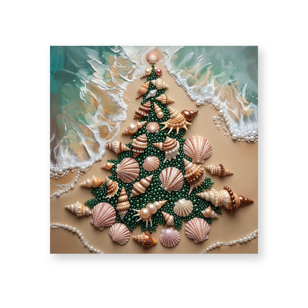 Seashell Christmas Tree by the Ocean