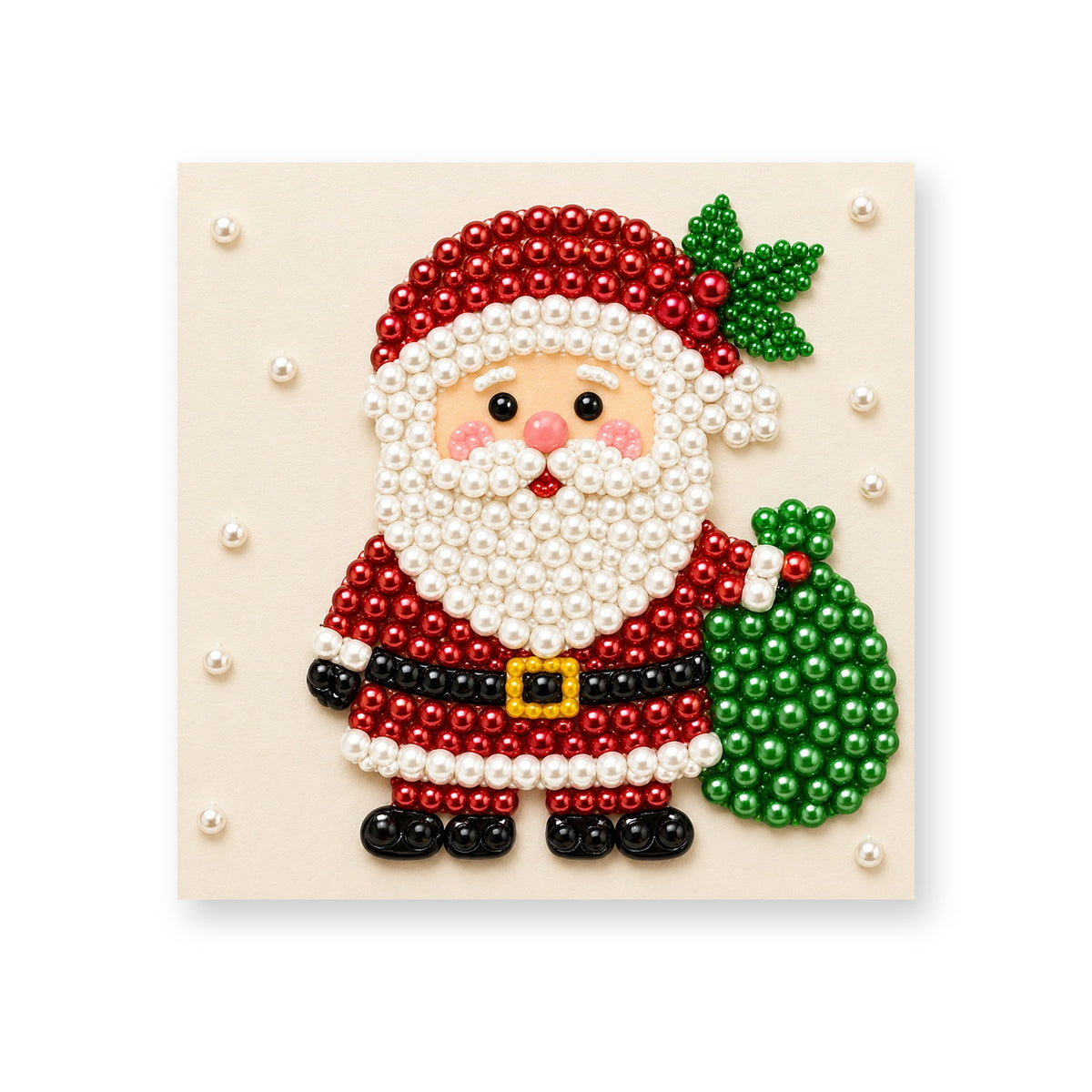 Little Santa with a Green Gift Sack