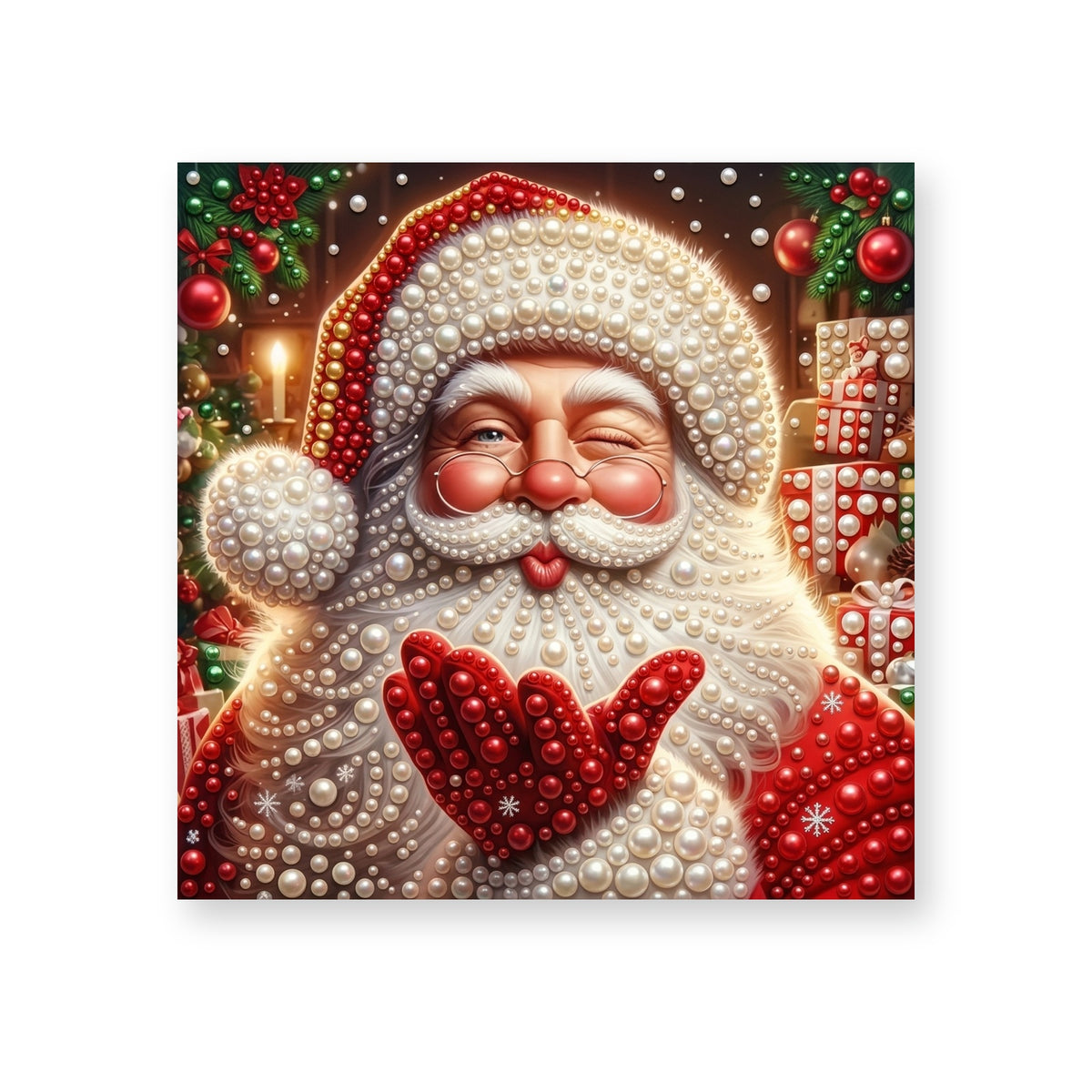 Santa Blowing a Christmas Kiss