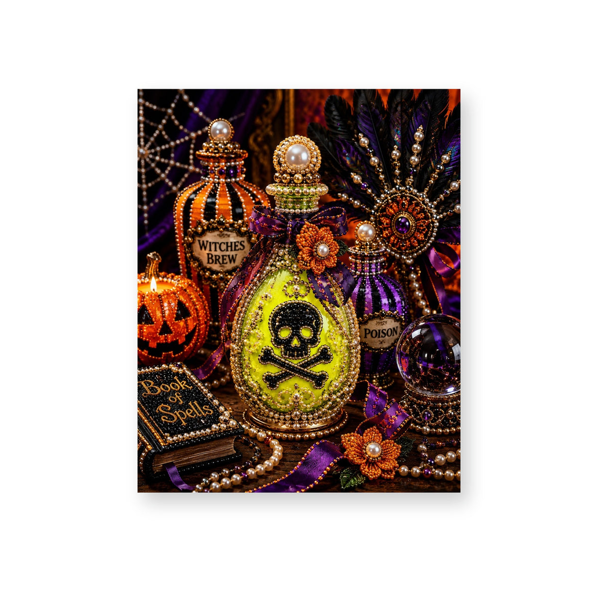 Witch's Potions and a Book of Spells
