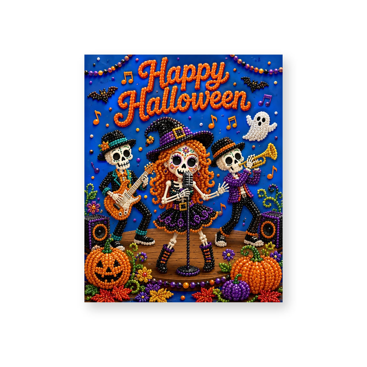 Happy Halloween Skeleton Band
