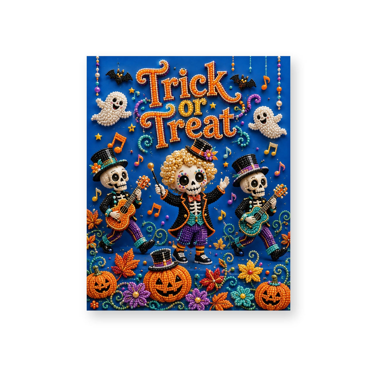 Trick or Treat Skeleton Music Trio