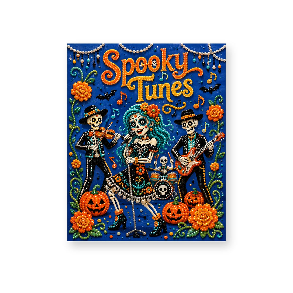 Spooky Tunes Skeleton Musicians
