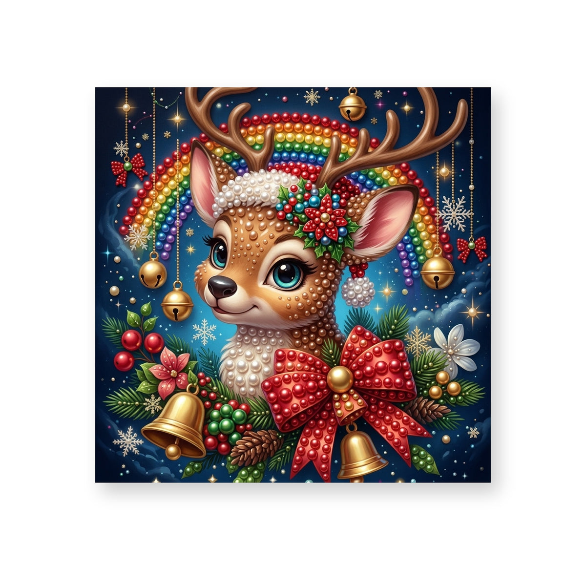 Christmas Reindeer with Ornament Antlers