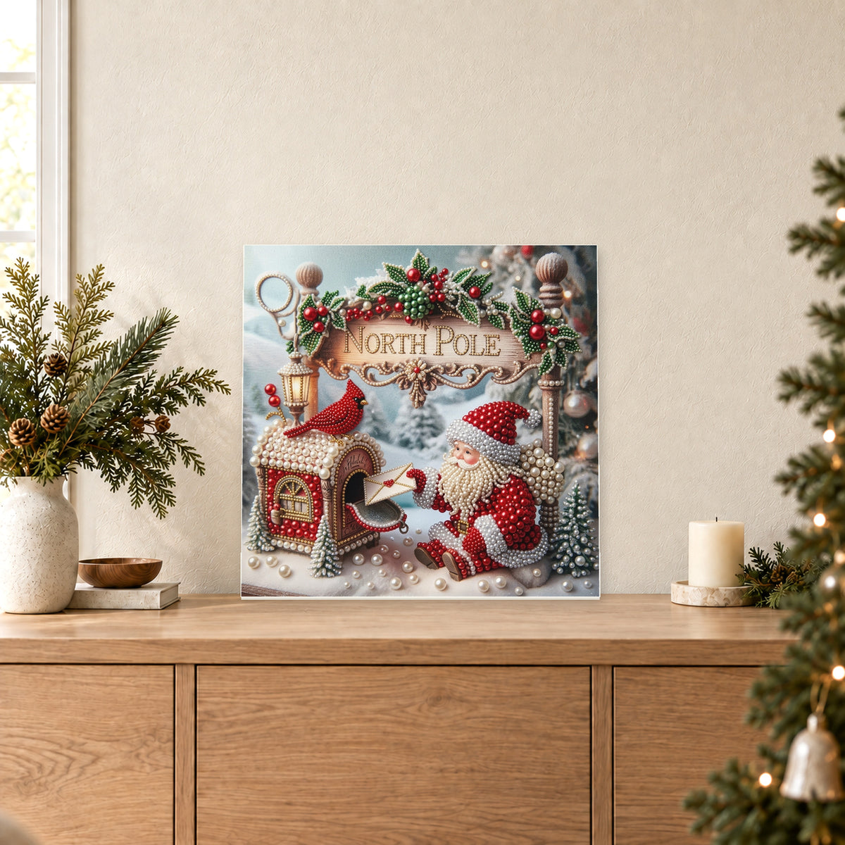Père Noël à la boîte aux lettres du pôle Nord