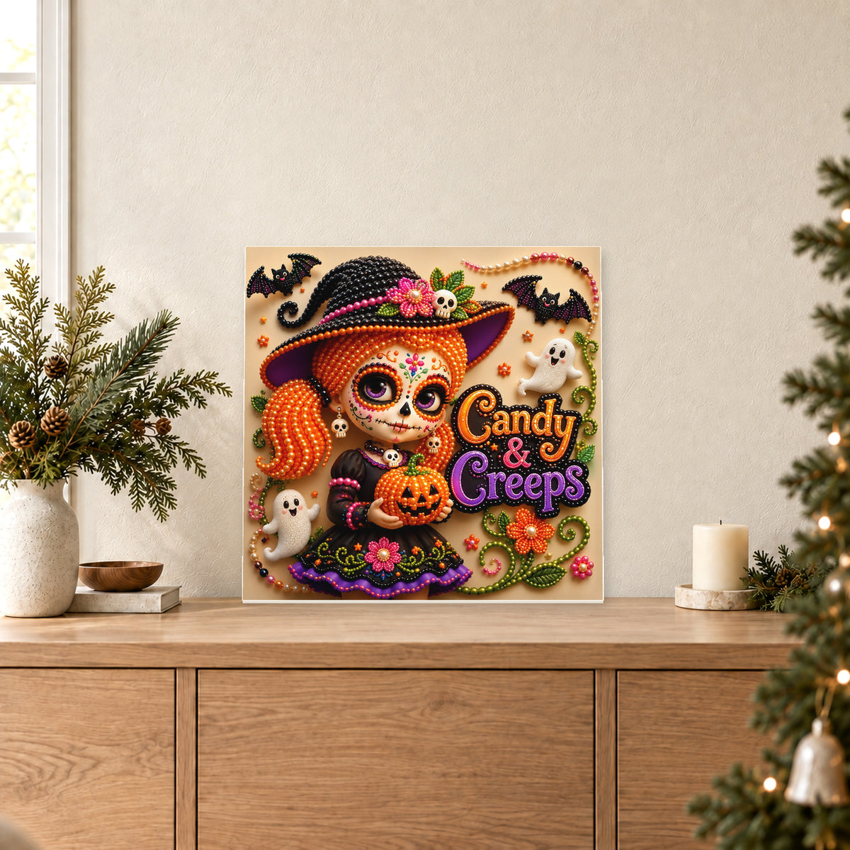 Kleine Hexe mit Candy & Creeps