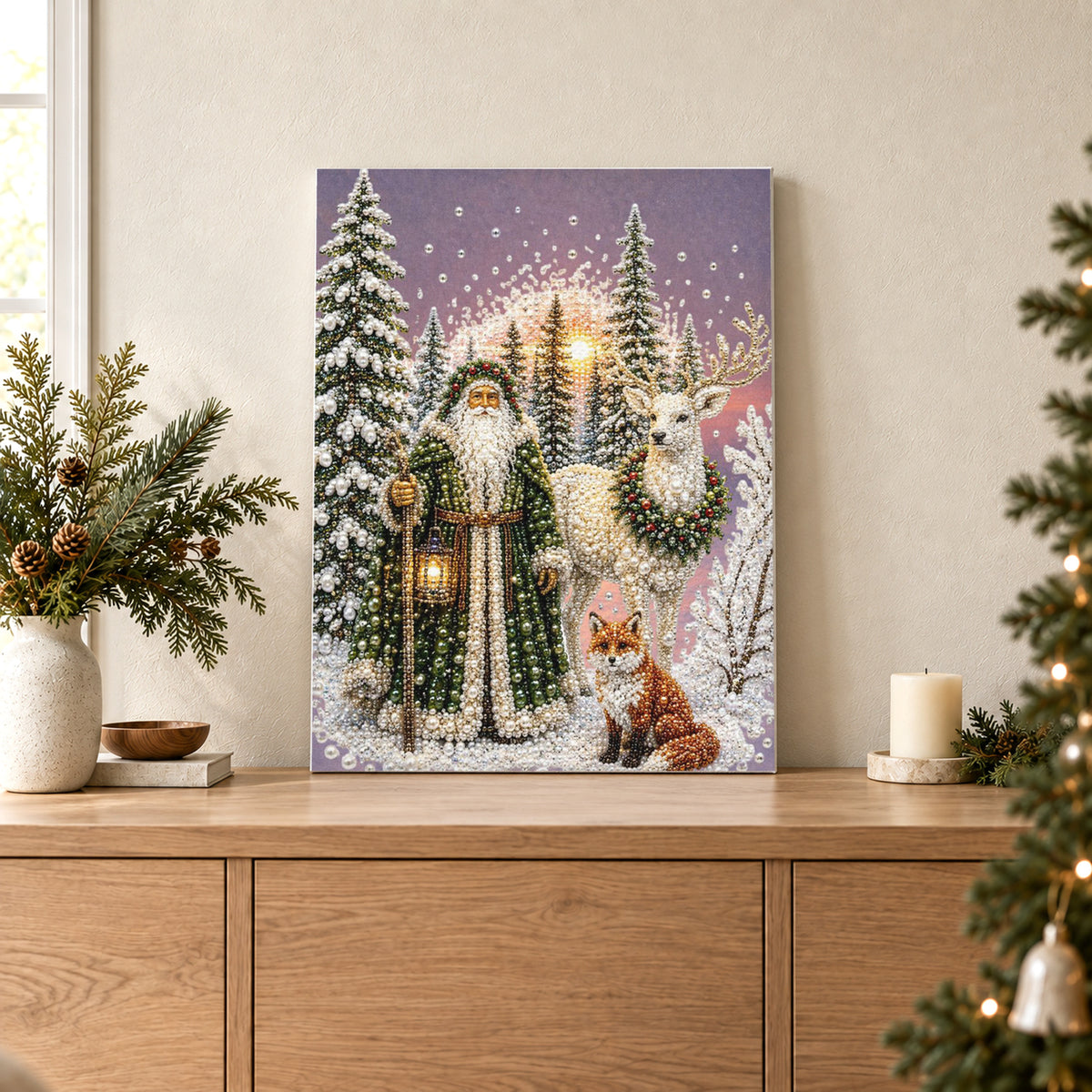 Forest Father Christmas and Fox