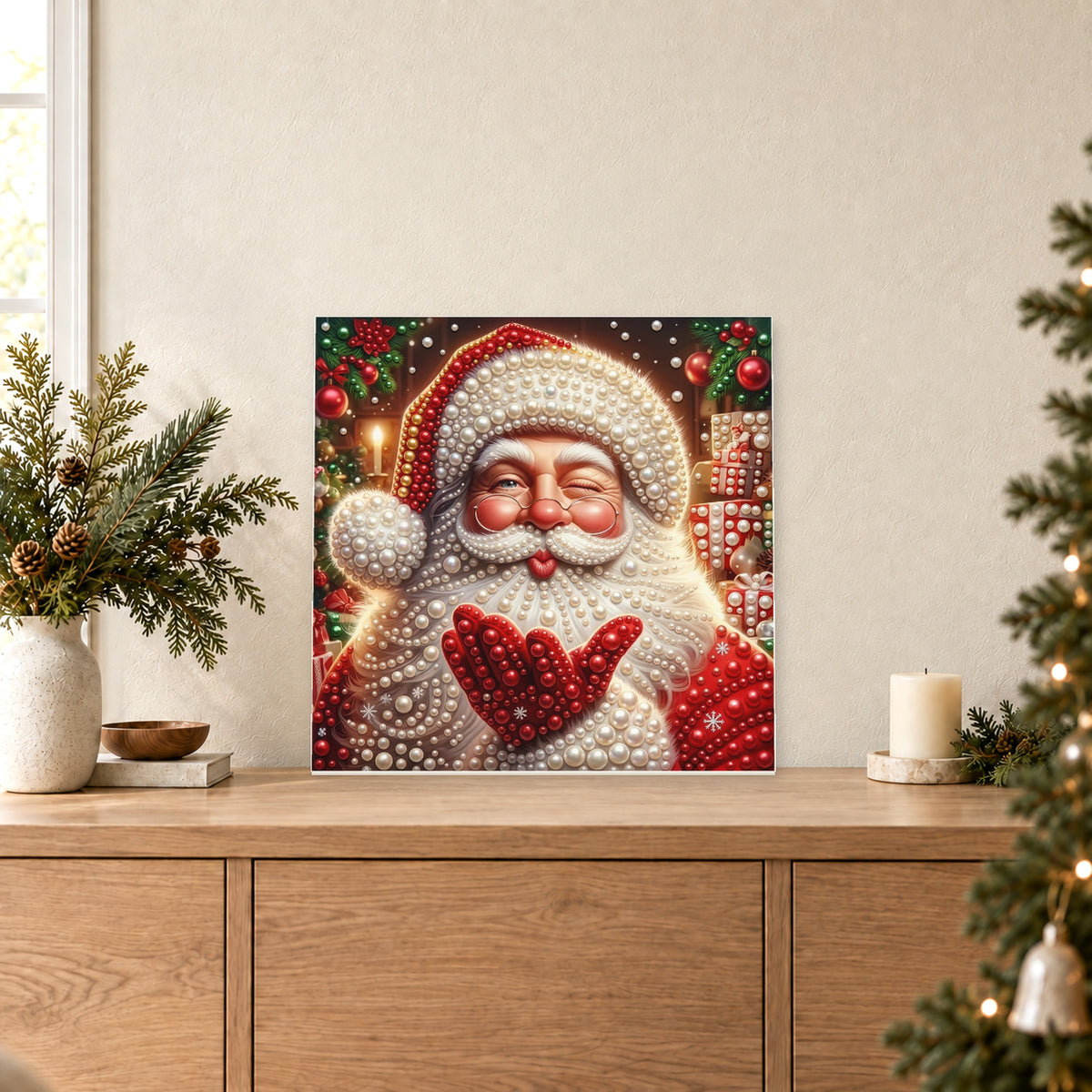 Santa Blowing a Christmas Kiss