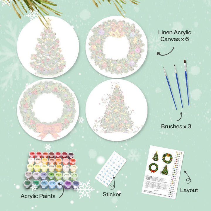 Paint By Numbers KitPlacemats Christmas No.25 - isuvio