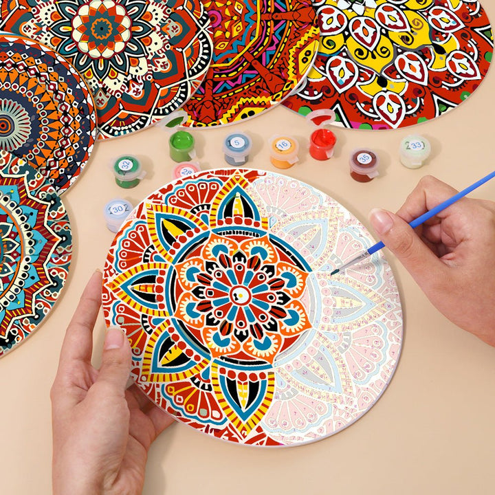 Paint By Numbers KitPlacemats Mandala No.16 - isuvio