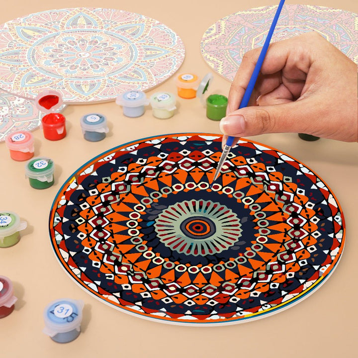 Paint By Numbers KitPlacemats Mandala No.16 - isuvio