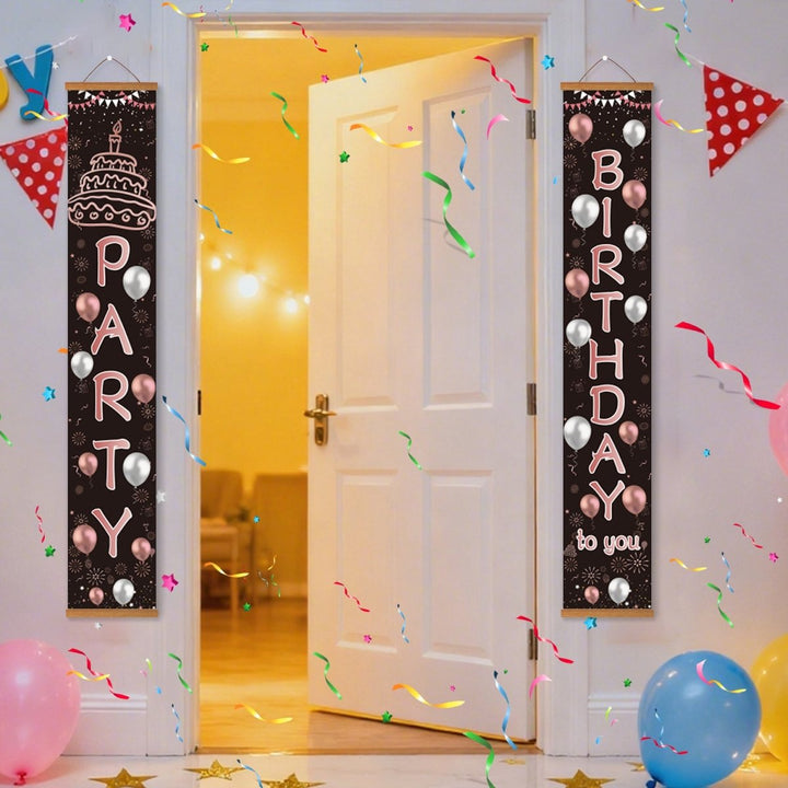 Paint By Numbers KitPorch Sign - Birthday Cake Party Letters - isuvio
