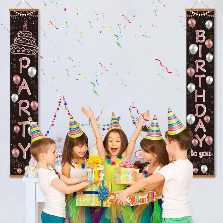 Paint By Numbers KitPorch Sign - Birthday Cake Party Letters - isuvio