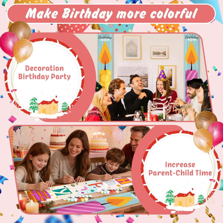 Paint By Numbers KitPorch Sign - Birthday Candle Pair - isuvio