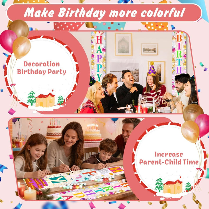 Paint By Numbers KitPorch Sign - Birthday Tall Candle Pair - isuvio