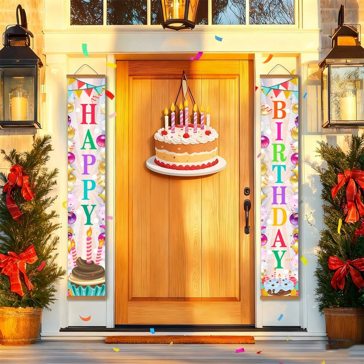 Paint By Numbers KitPorch Sign - Birthday Tall Candle Pair - isuvio