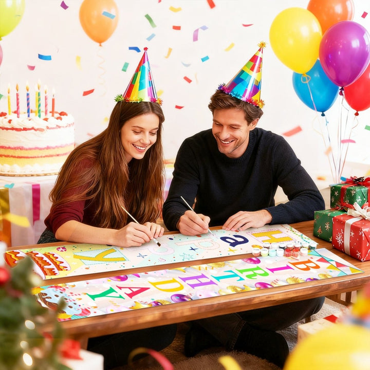 Paint By Numbers KitPorch Sign - Birthday Tall Candle Pair - isuvio