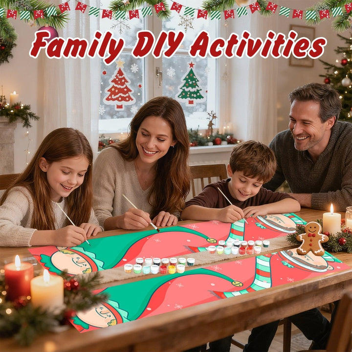 Paint By Numbers KitPorch Sign - Christmas Elves - isuvio