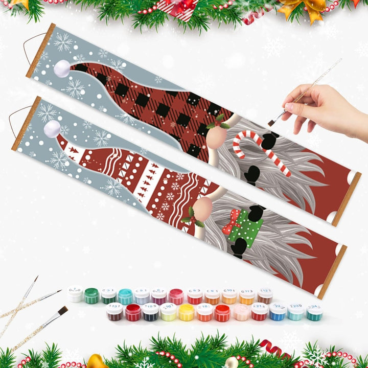 Paint By Numbers KitPorch Sign - Christmas Gnome Pair - isuvio