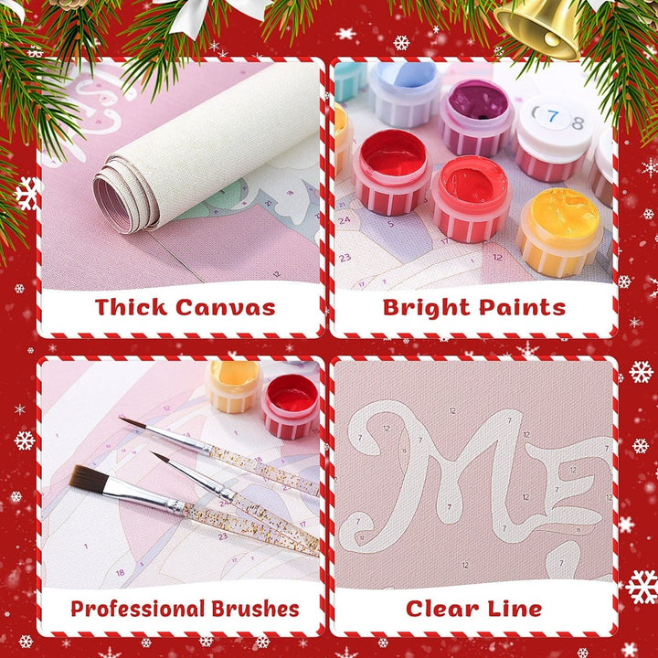 Paint By Numbers KitPorch Sign - Christmas Gnomes - isuvio