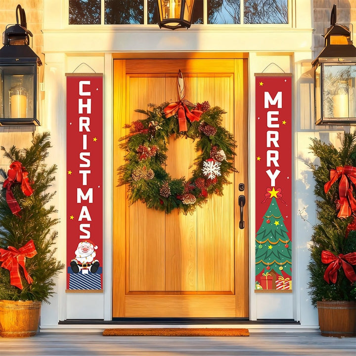 Paint By Numbers KitPorch Sign - Christmas Letters and Merry Tree - isuvio