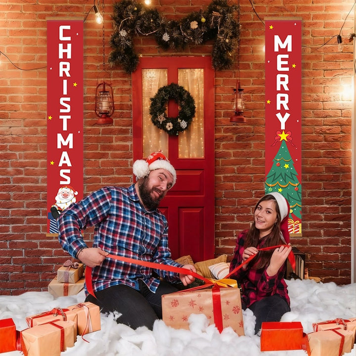 Paint By Numbers KitPorch Sign - Christmas Letters and Merry Tree - isuvio
