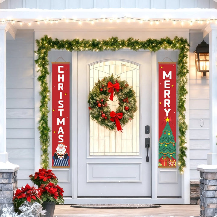 Paint By Numbers KitPorch Sign - Christmas Letters and Merry Tree - isuvio