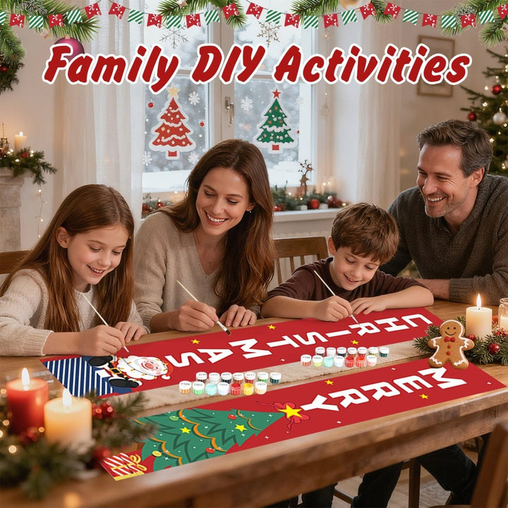 Paint By Numbers KitPorch Sign - Christmas Letters and Merry Tree - isuvio