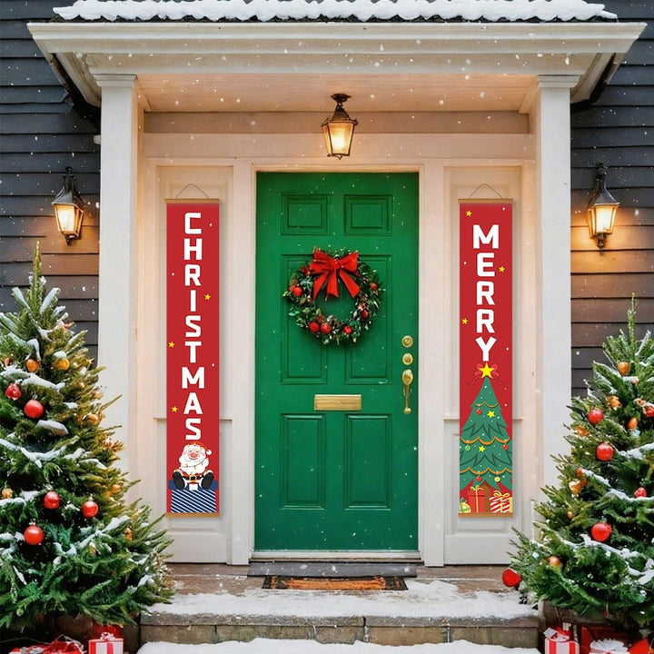 Paint By Numbers KitPorch Sign - Christmas Letters and Merry Tree - isuvio