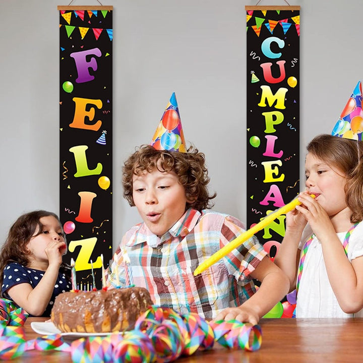 Paint By Numbers KitPorch Sign - Feliz Cumpleaños Color Letters - isuvio
