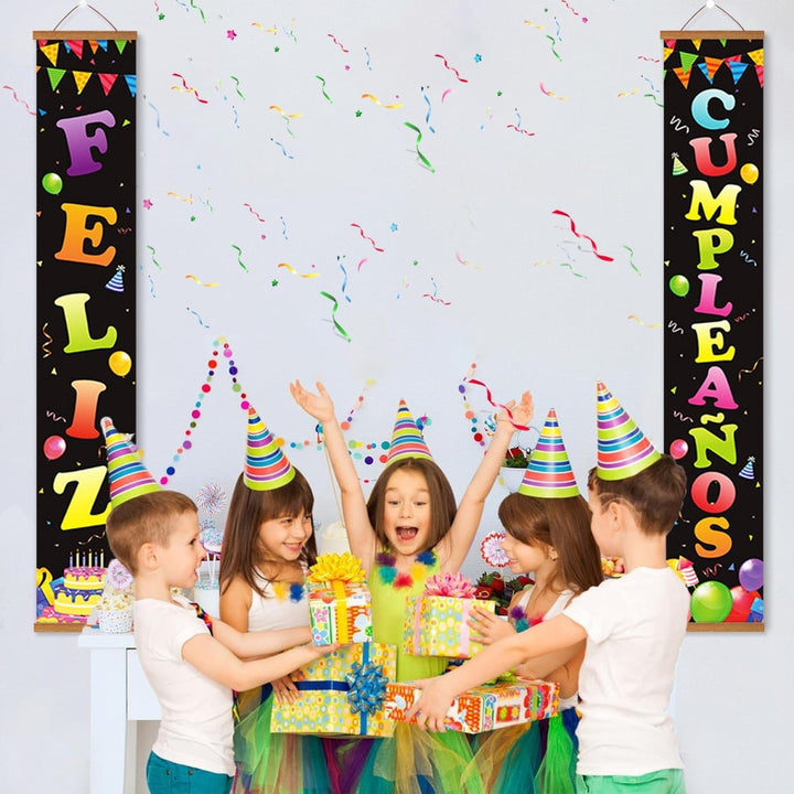 Paint By Numbers KitPorch Sign - Feliz Cumpleaños Color Letters - isuvio