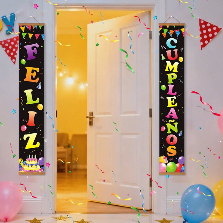 Paint By Numbers KitPorch Sign - Feliz Cumpleaños Color Letters - isuvio