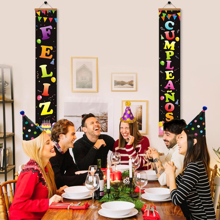 Paint By Numbers KitPorch Sign - Feliz Cumpleaños Color Letters - isuvio