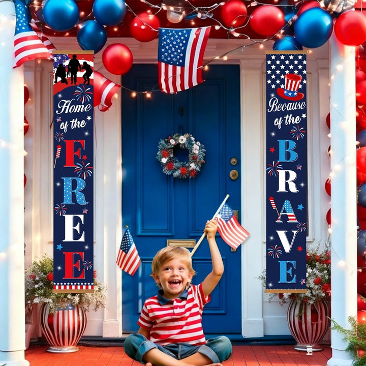 Paint By Numbers KitPorch Sign - Free and Brave Fireworks - isuvio