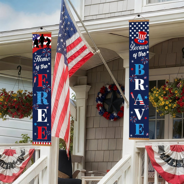 Paint By Numbers KitPorch Sign - Free and Brave Fireworks - isuvio