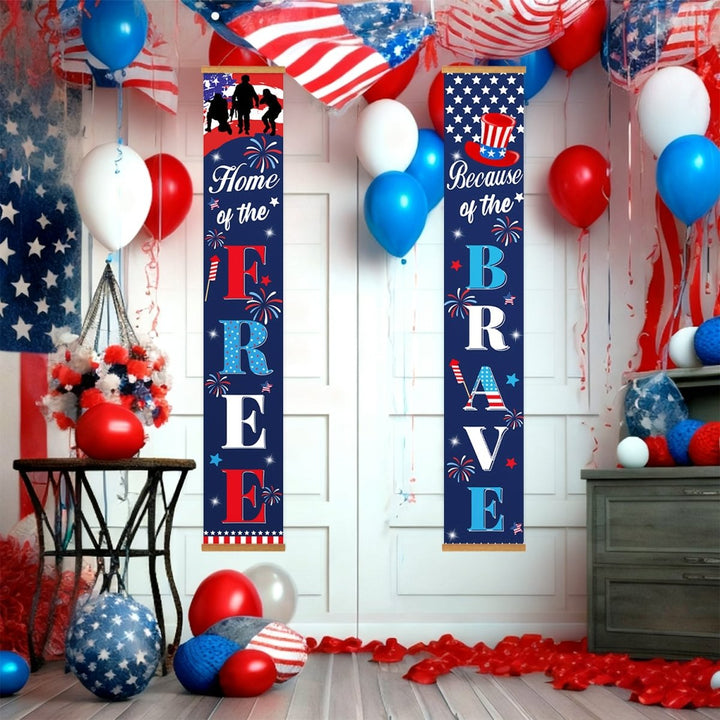 Paint By Numbers KitPorch Sign - Free and Brave Fireworks - isuvio