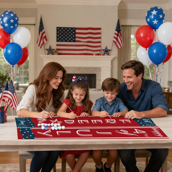 Paint By Numbers KitPorch Sign - Freedom and 4th of July Stars - isuvio