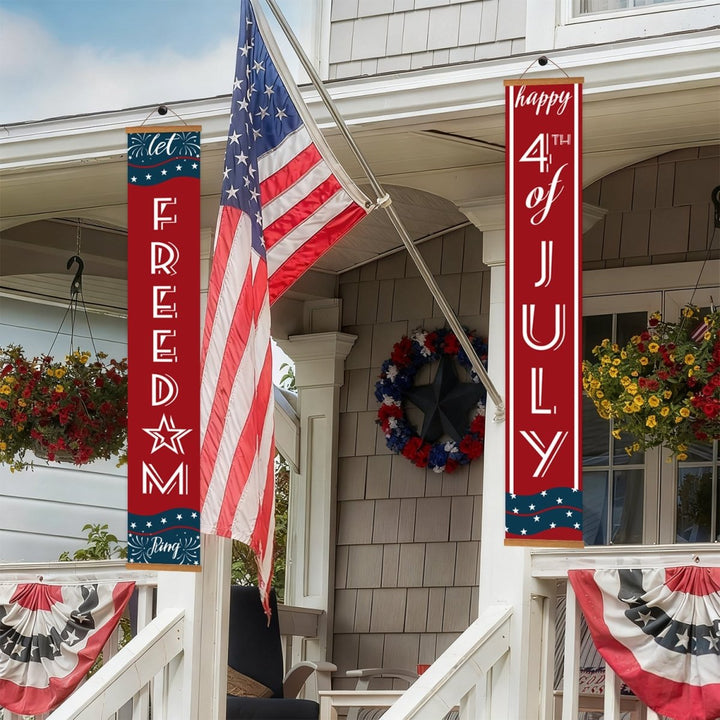 Paint By Numbers KitPorch Sign - Freedom and 4th of July Stars - isuvio