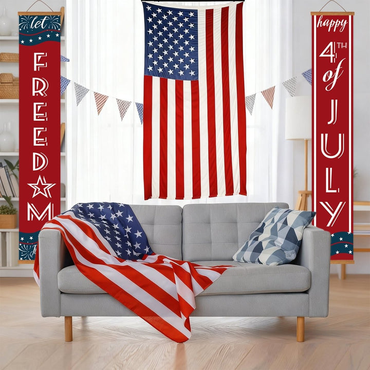 Paint By Numbers KitPorch Sign - Freedom and 4th of July Stars - isuvio