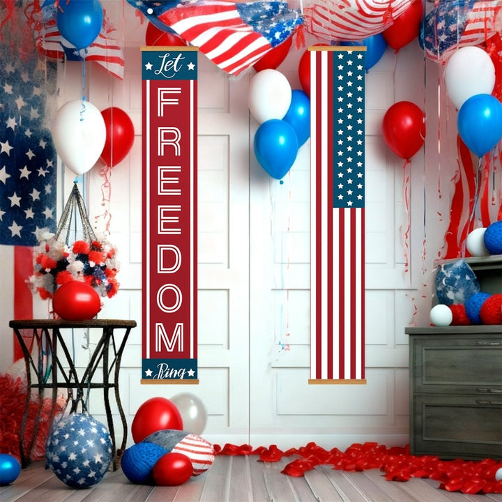 Paint By Numbers KitPorch Sign - Freedom and USA Flag Stripes - isuvio