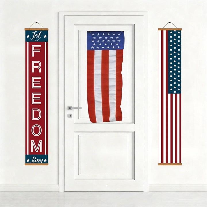 Paint By Numbers KitPorch Sign - Freedom and USA Flag Stripes - isuvio
