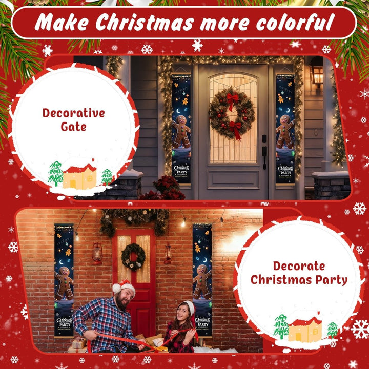Paint By Numbers KitPorch Sign - Gingerbread Men Night Party - isuvio