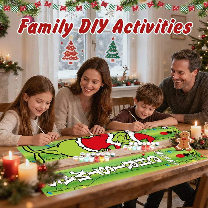 Paint By Numbers KitPorch Sign - Grinch Christmas Letters - isuvio