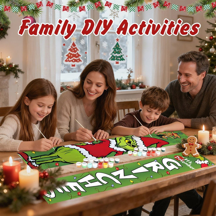 Paint By Numbers KitPorch Sign - Grinch Face and Letters - isuvio