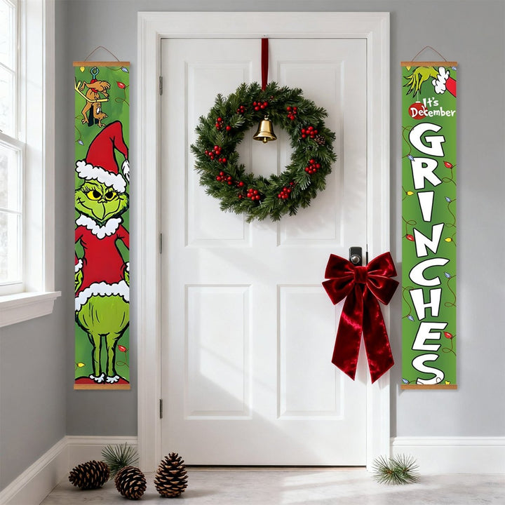 Paint By Numbers KitPorch Sign - Grinch Face and Letters - isuvio