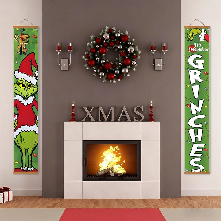 Paint By Numbers KitPorch Sign - Grinch Face and Letters - isuvio