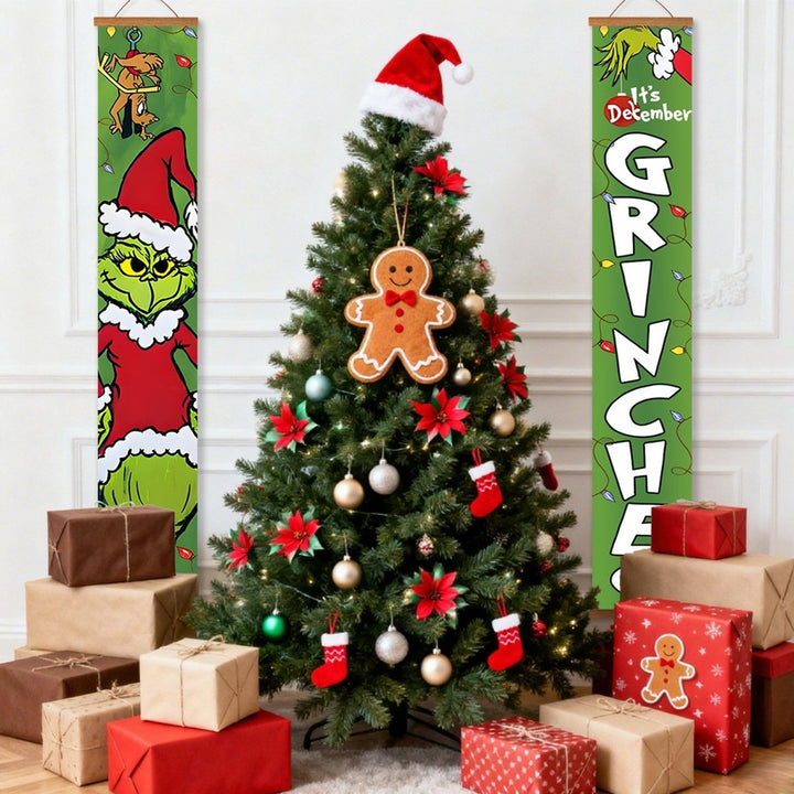 Paint By Numbers KitPorch Sign - Grinch Face and Letters - isuvio