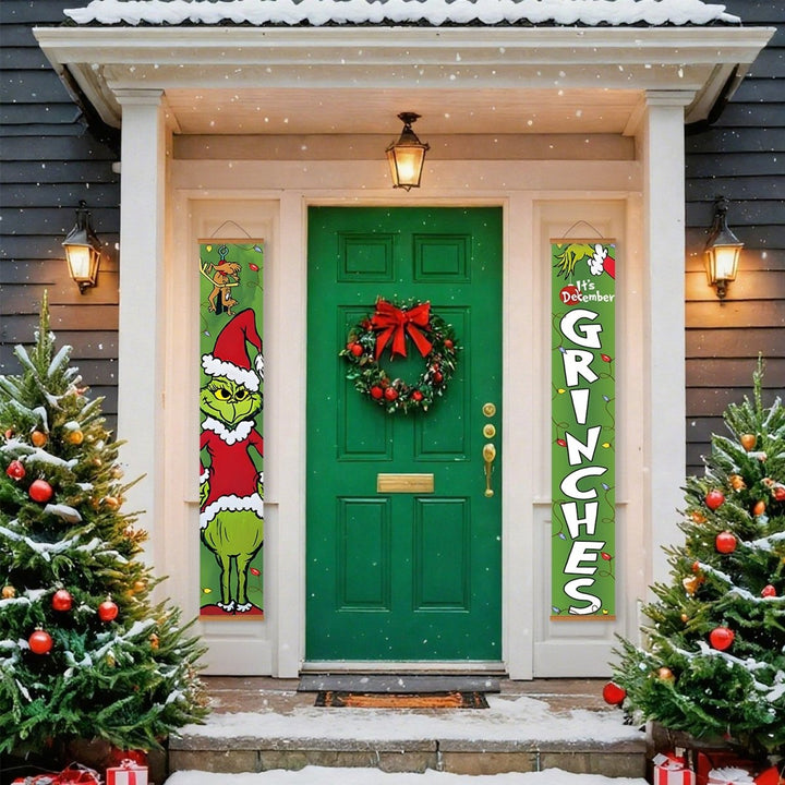 Paint By Numbers KitPorch Sign - Grinch Face and Letters - isuvio