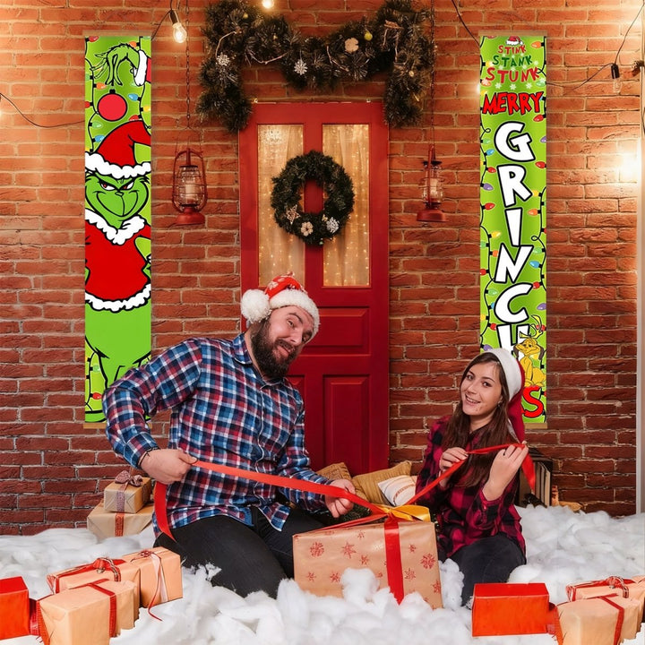 Paint By Numbers KitPorch Sign - Grinch Figure and Letters - isuvio
