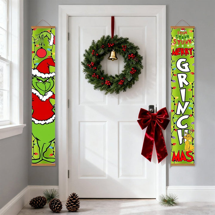 Paint By Numbers KitPorch Sign - Grinch Figure and Letters - isuvio
